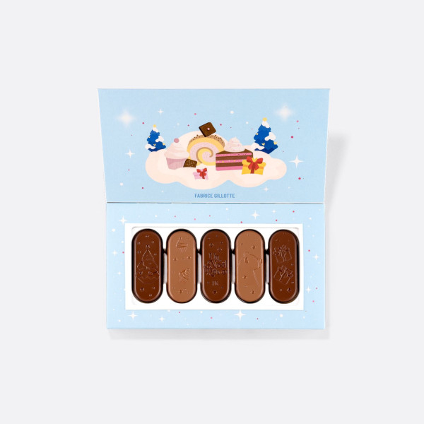 LANGUES DE CHAT DE NOËL EN CHOCOLAT